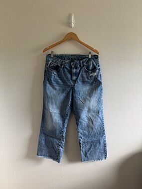 Rewash Distressed Casual Blue Straight-Leg Jeans size 13